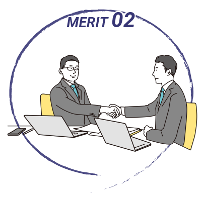 営業活動をプロに一任することで御社はクロージングに専念できる